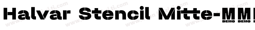 Halvar Stencil Mitte字体转换